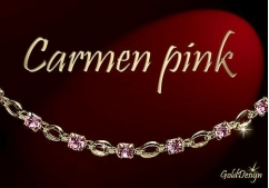 Carmen pink - řetízek zlacený